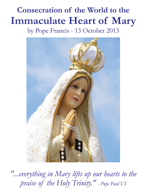 Consecration of the World to the Immaculate Heart of Mary - Prayer Card